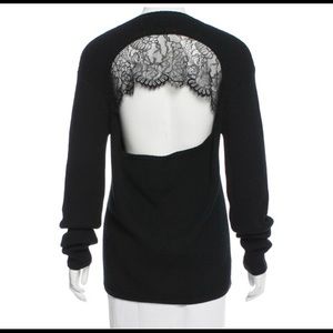 Black L'Agence rib knit sweater
